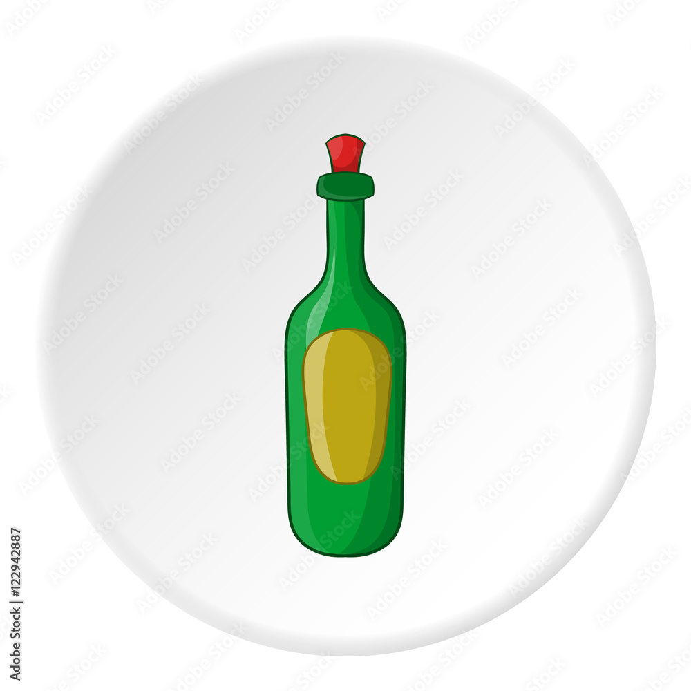Champagne icon in cartoon style isolated on white circle background. Drinks symbol vector illustration Champagne icon in cartoon style isolated on white circle background. Drinks symbol vector illustration
