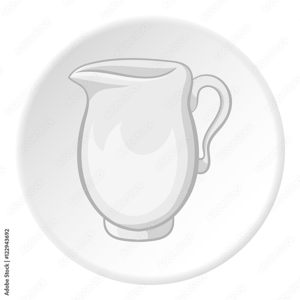 Pitcher icon in cartoon style isolated on white circle background. Utensils symbol vector illustration Pitcher icon in cartoon style isolated on white circle background. Utensils symbol vector illustration
