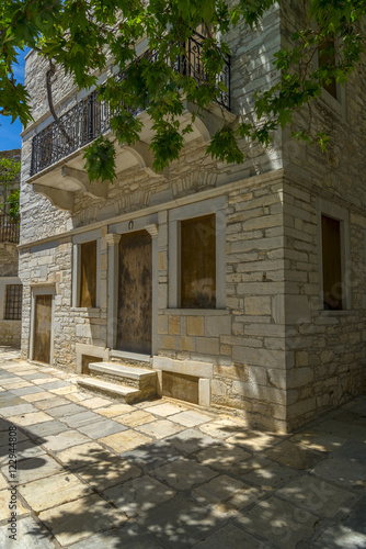 Narrow streets in the countryside of Naxos island, Cyclades, gre