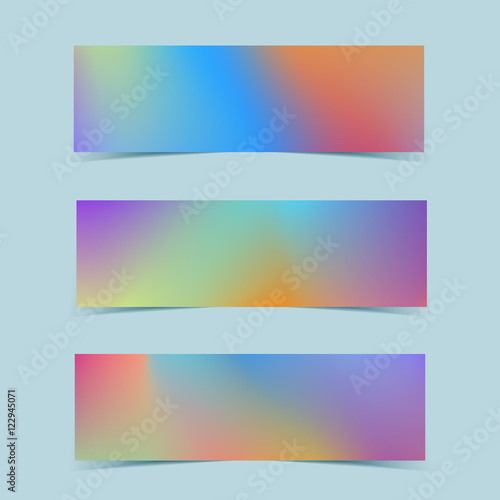 Fluid colorful banners set. Vector.