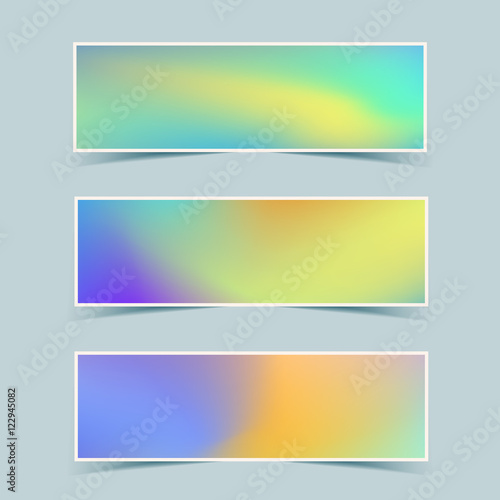Fluid colorful banners set. Vector.