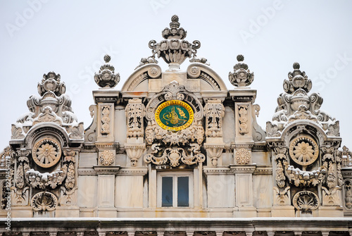 Huge picturesque Dolmabahce Palace in Istanbul. Turkey. photo