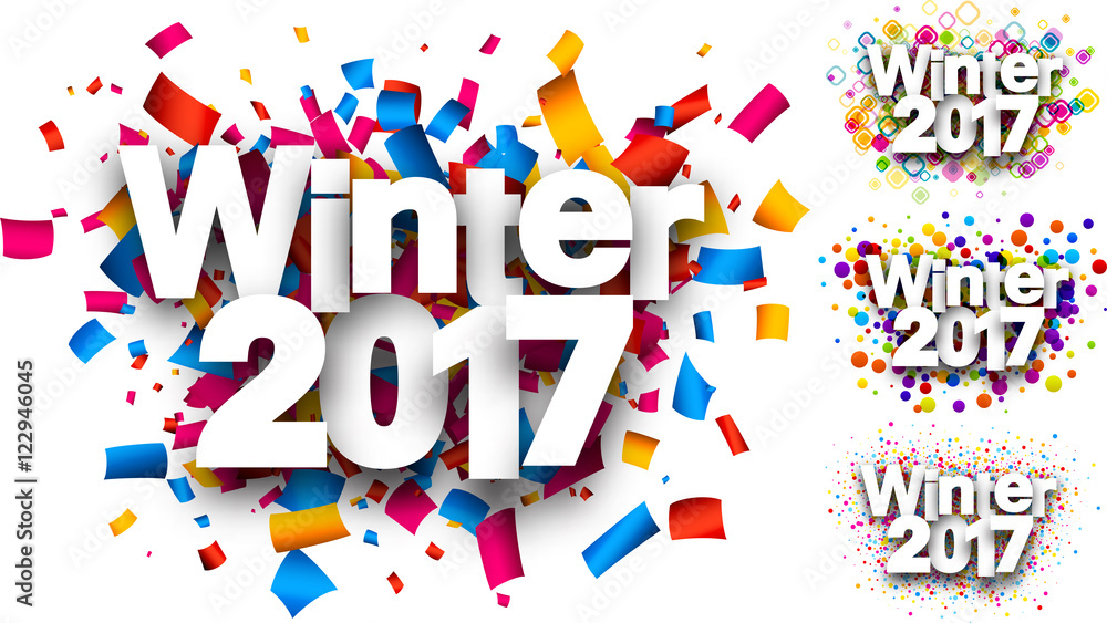Winter 2017 color backgrounds set. Winter 2017 color backgrounds set.