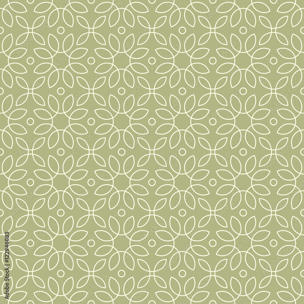 loops pattern 2 / Seamless vector pattern of abstract floral elements on olive background. loops pattern 2 / Seamless vector pattern of abstract floral elements on olive background.