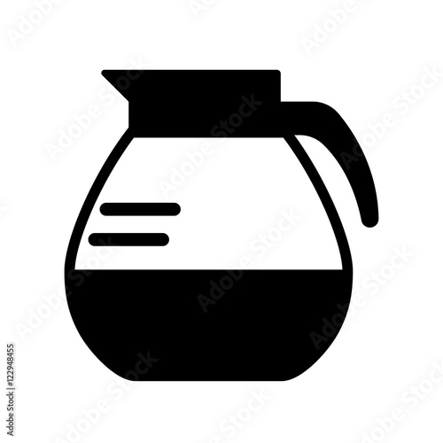 coffee pot black simple icon