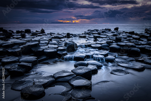 Giant's Causeway after sunset photo