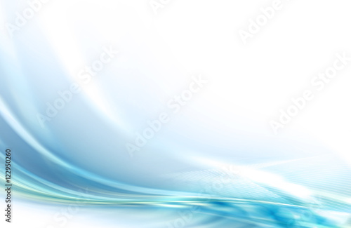 Light blue and white glowing abstract background with mesh and smooth lines photo