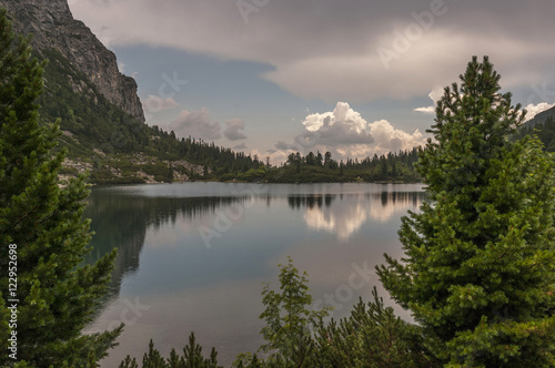 Fototapeta Naklejka Na Ścianę i Meble -  Beautiful landscape of mountain lake. High Tatras. Slovakia.