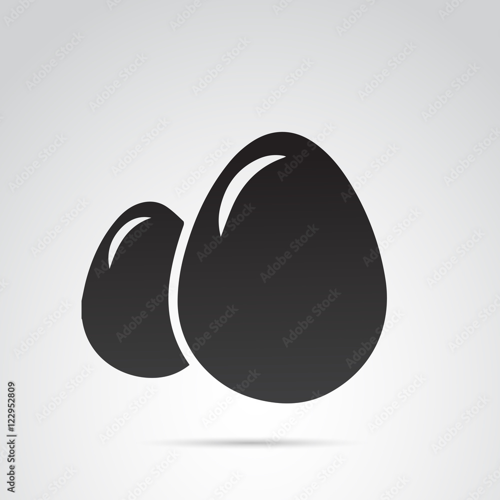 Egg vector icon on white background. Egg vector icon on white background.