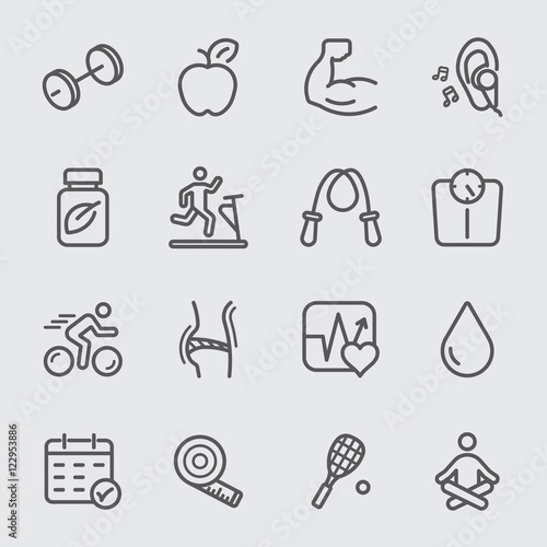 Fitness line icon
