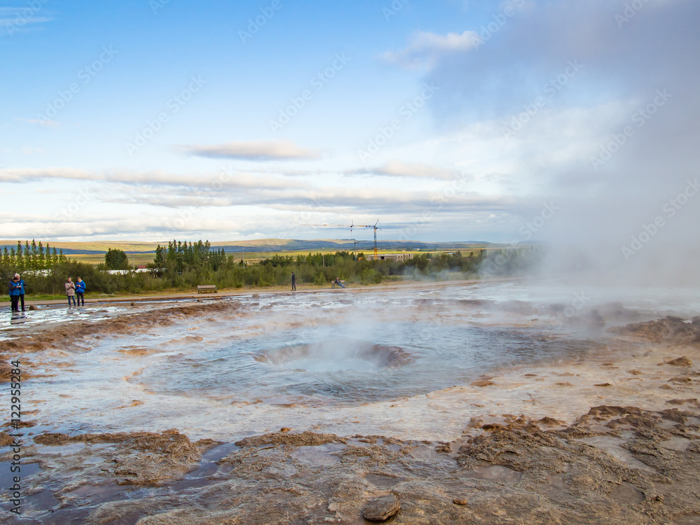 Beautiful Geyser erupting in Iceland Beautiful Geyser erupting in Iceland