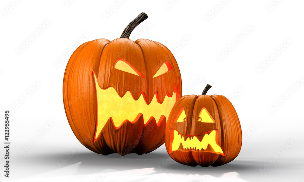 Halloween pumpkins 3d rendering Halloween pumpkins 3d rendering