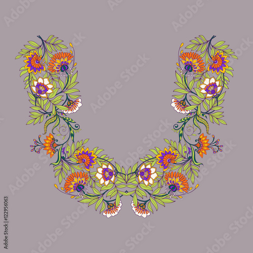 Neck line embroidery designs
