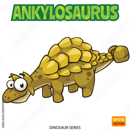 Ankylosaurus character cartoon