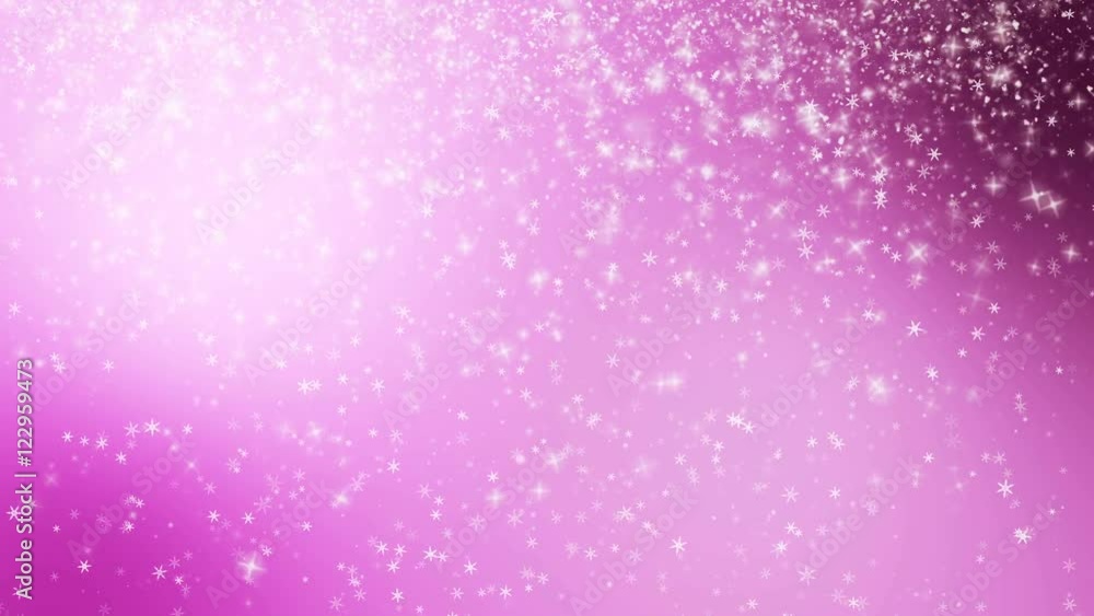 Loopable, seamless loop pink Christmas background with small snowflakes star particles, UHD 4k 3840x2160
Loopable, seamless loop pink Christmas background with small snowflakes star particles, UHD 4k 3840x2160