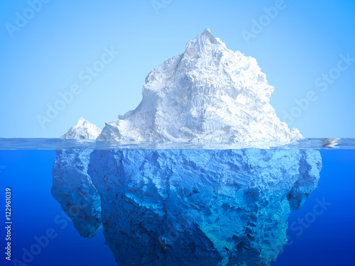 iceberg floating side view photo