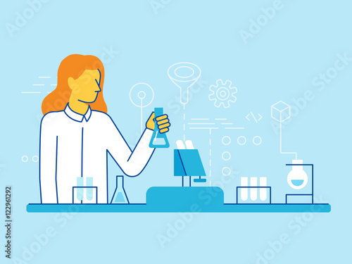 Female scientist working in the lab