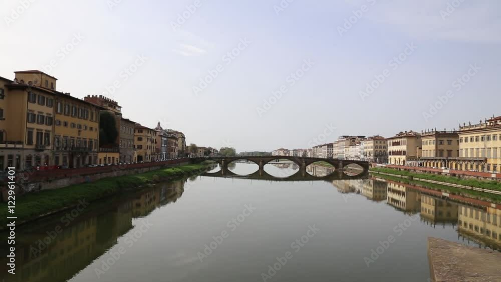 Firence Italy river bridges and Houses Firence Italy river bridges and Houses