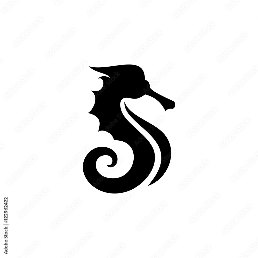 Sea Horse Simple Modern Vector Icon Sea Horse Simple Modern Vector Icon