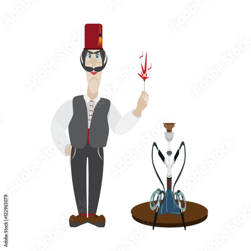 Turk with a hookah