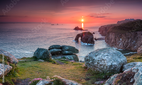 Panoramic sunset at Land's End