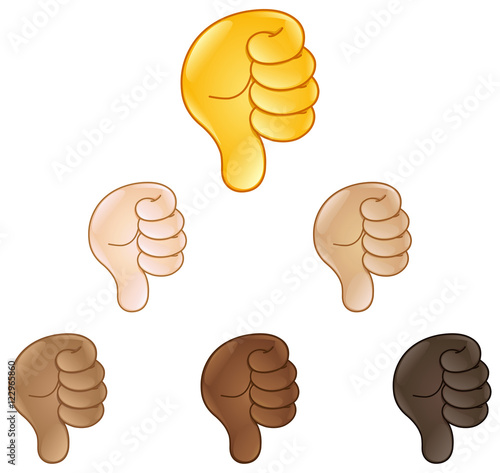 Thumbs down hand sign emoji