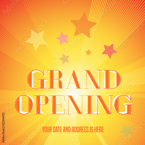 Grand opening vector illustration, background