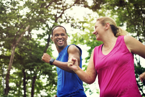 Couple Exercise Happiness Healthy Lifestyle Concept © Rawpixel.com