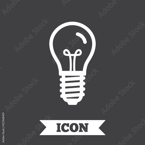 Light bulb icon. Lamp E14 screw socket symbol.