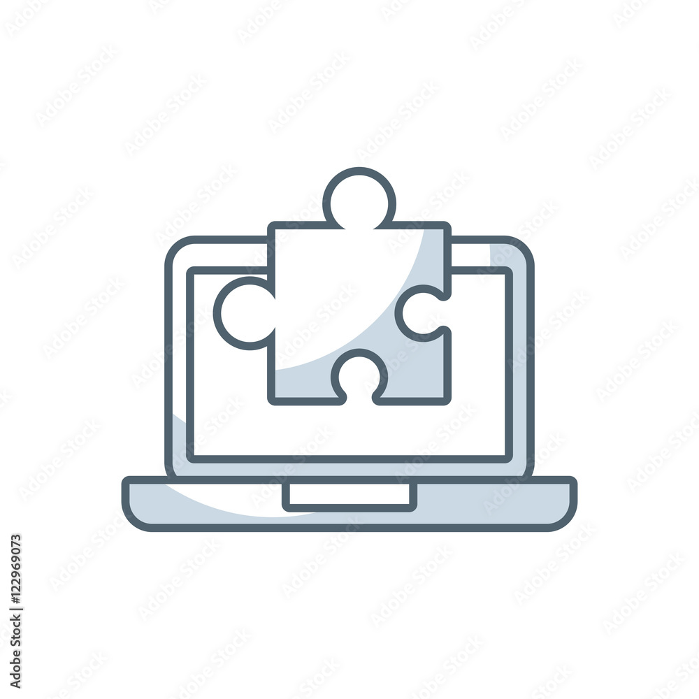 laptop computer portable device with social marketing icon vector illustration design laptop computer portable device with social marketing icon vector illustration design