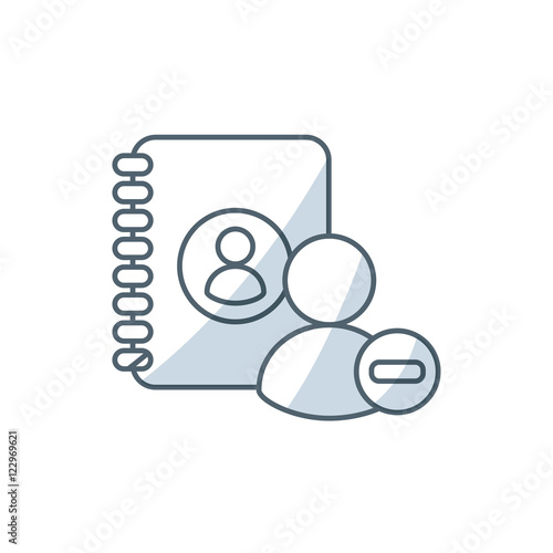 directory book with social medica icon vector illustration design