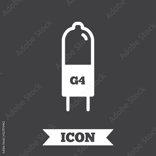 Light bulb icon. Lamp G4 socket symbol.