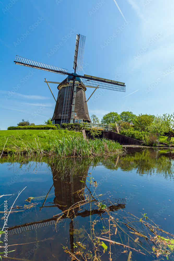 Fototapeta premium Traditional windmills near Amsterdam, Netherlands