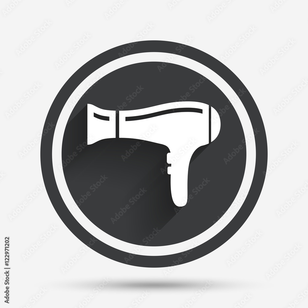 Hairdryer sign icon. Hair drying symbol. Hairdryer sign icon. Hair drying symbol.