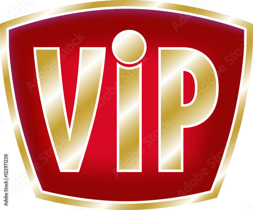 VIP sign royal bordeaux with glow