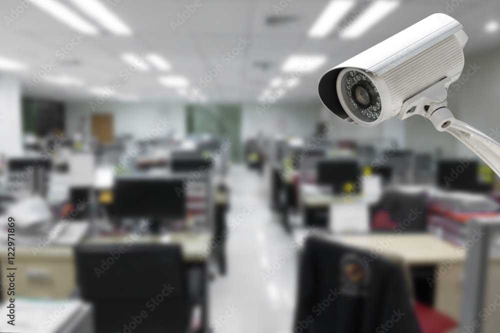 CCTV Camera security operating in office building. CCTV Camera security operating in office building.