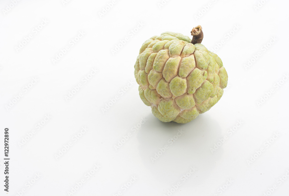 Obraz premium Fruit, custard apple on white background.