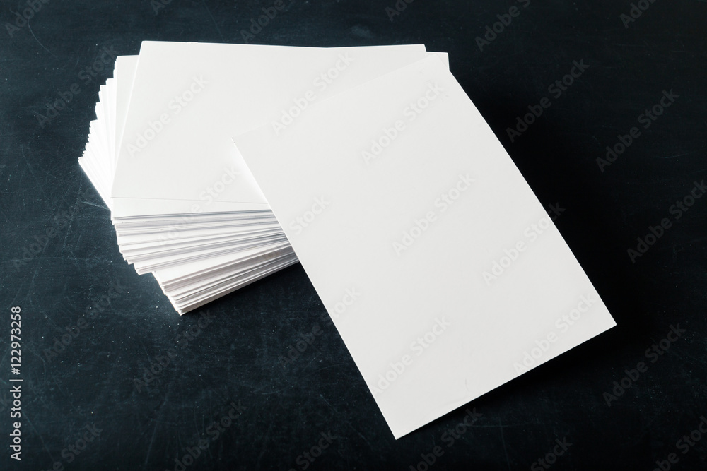 backed paper blank business cards on the stack backed paper blank business cards on the stack
