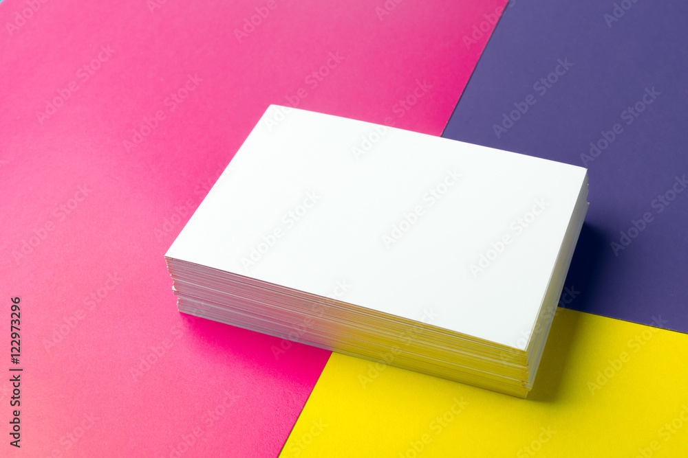Business card blank over colorful abstract background. Business card blank over colorful abstract background.