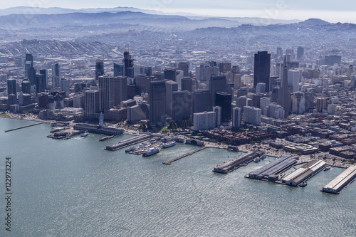 San Francisco Towers and Piers Aerial View