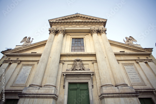 Facade of San Rocco church, Rome photo