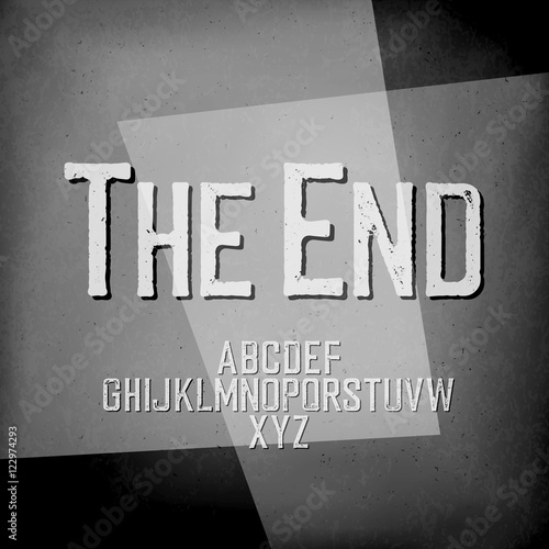 End Credits. Film noir styled abstract screen. "The End" Title V