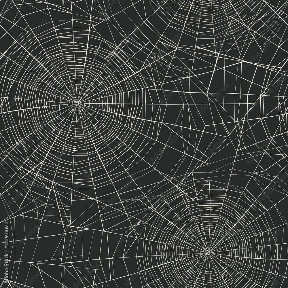 Obraz premium Halloween themed seamless pattern. Spider web background.