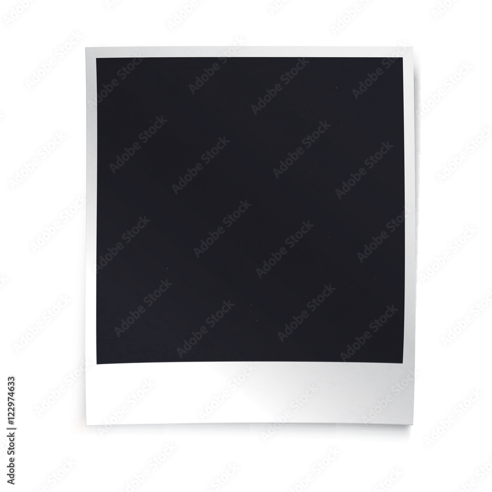 Instant blank photo template. Empty photo frame template. Retro Instant blank photo template. Empty photo frame template. Retro
