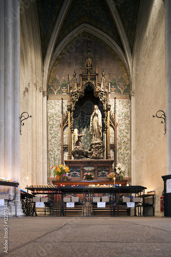 Our Lady of Lourdes, Cathedral of Quimper, departament of Finistere, region of Brittany, France photo