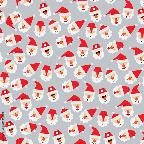 Seamless Christmas Pattern. Santa Claus 