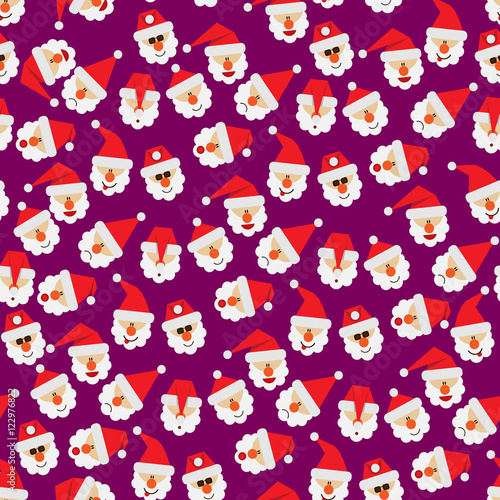Seamless Christmas Pattern. Santa Claus 