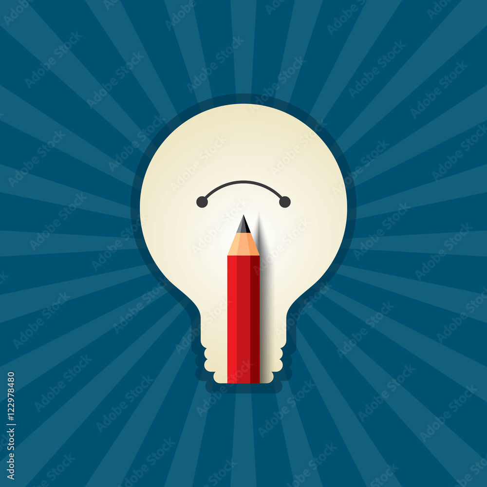 bulb and pencil, big idea for education bulb and pencil, big idea for education