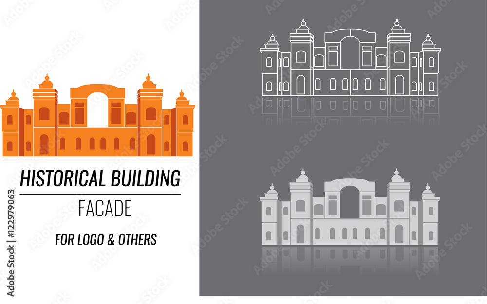 Classical building architecture made in vector.