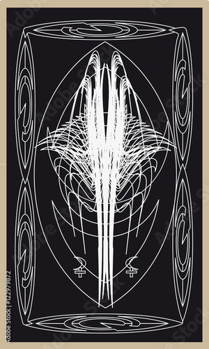 Tarot cards - back design, evil eye